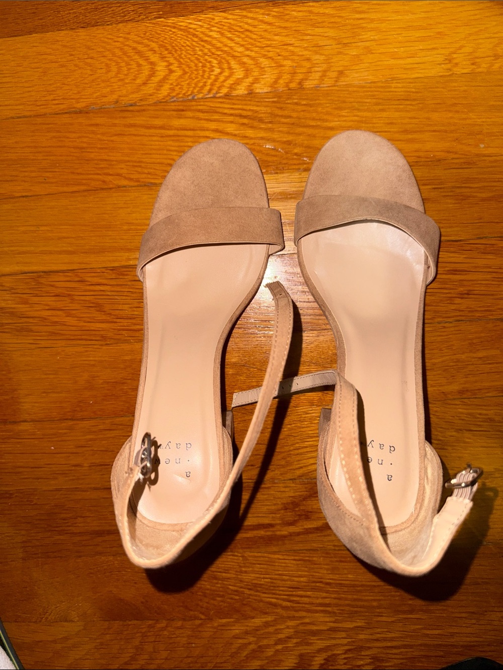 a new day Tan Suede Ankle-Strap Heeled Sandals - Women